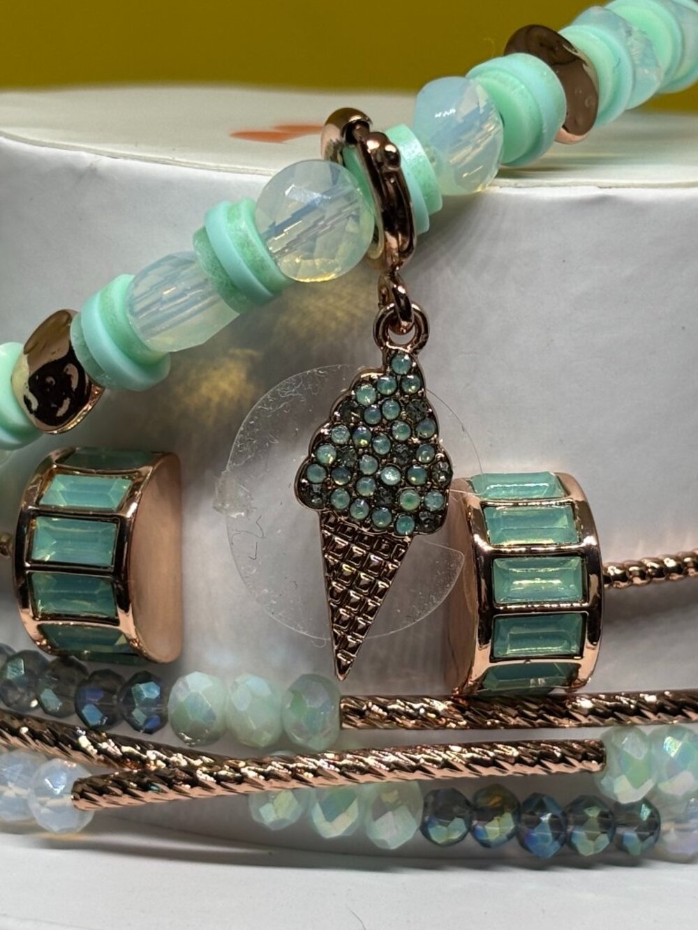 Bomb Party "Mint To Be Mine" 3 Bracelet Stacks Set RBP6035 MSRP $138